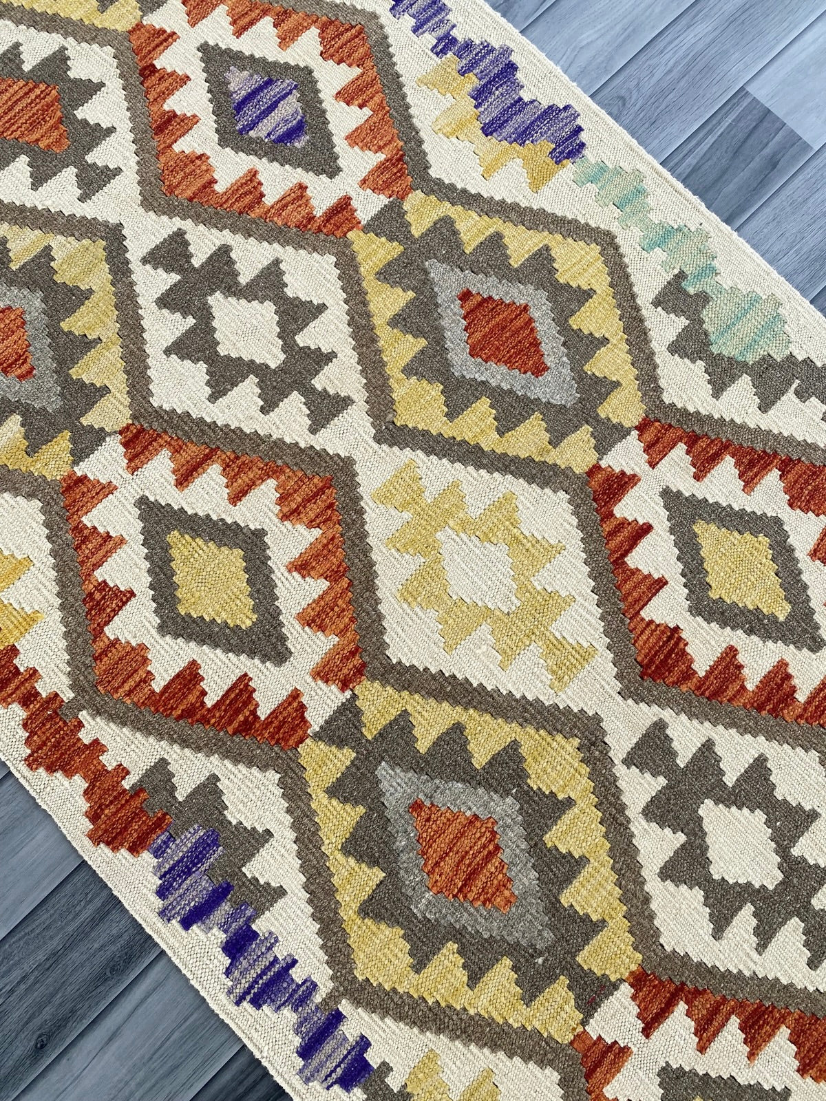 Handmade Afghan Chobi Kilim Hallway Runner Rug 301 CM x 81 CM ( SS # 181 )