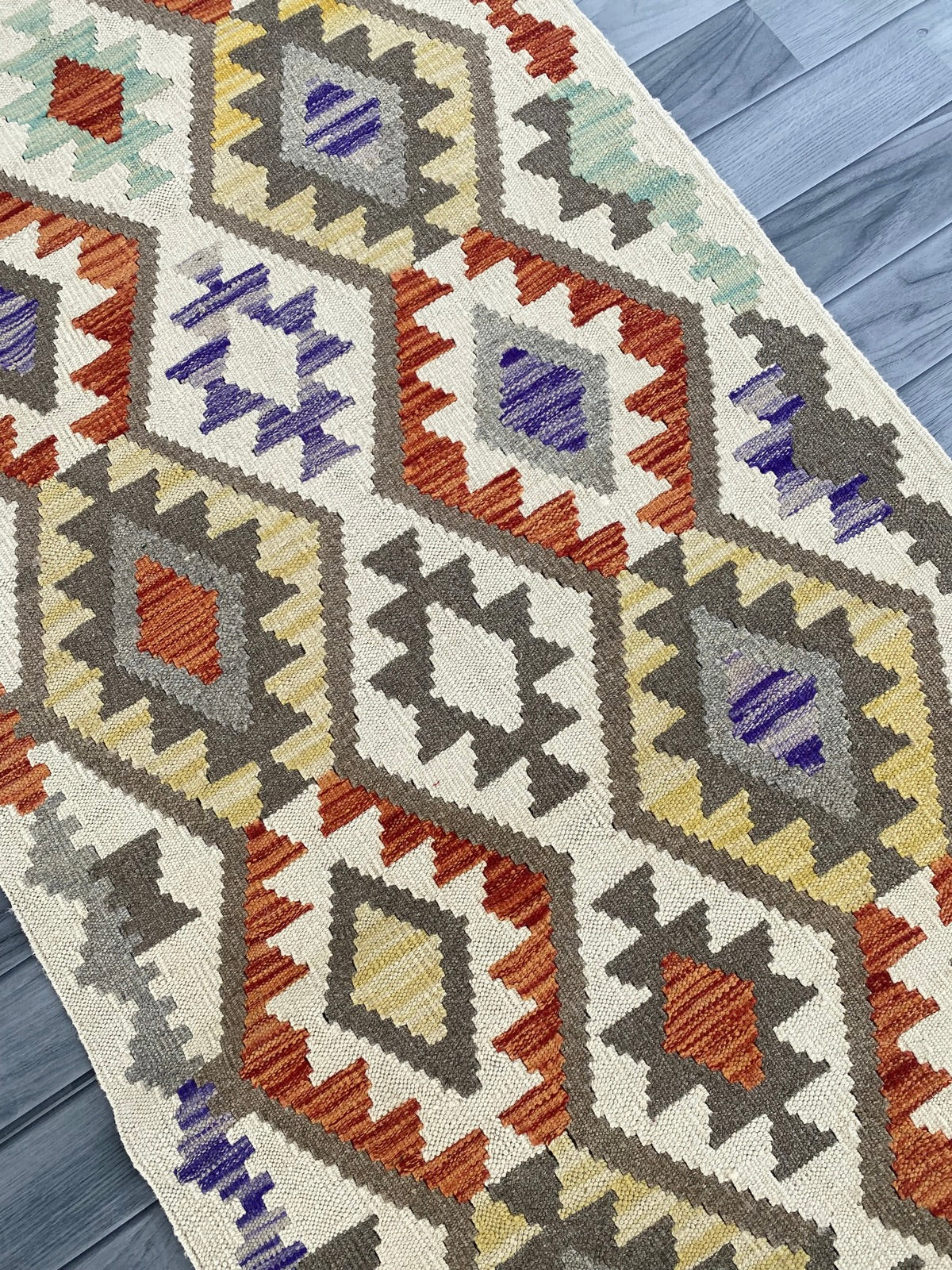 Handmade Afghan Chobi Kilim Hallway Runner Rug 301 CM x 81 CM ( SS # 181 )