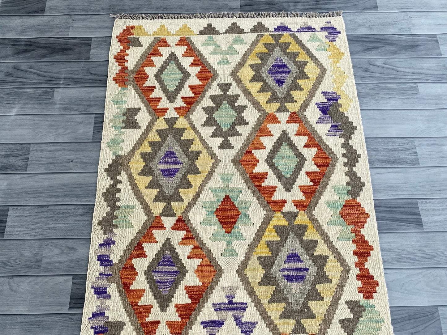 Handmade Afghan Chobi Kilim Hallway Runner Rug 301 CM x 81 CM ( SS # 181 )