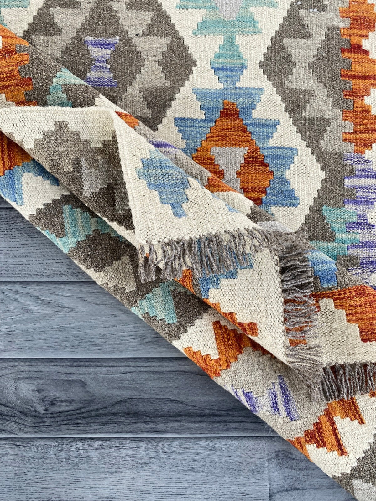 Handmade Afghan Chobi Kilim Hallway Runner Rug 290 CM x 84 CM ( SS # 180 )