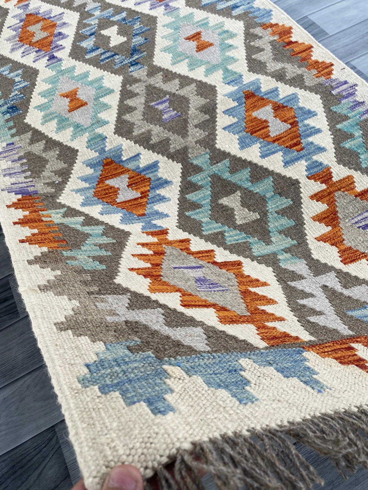 Handmade Afghan Chobi Kilim Hallway Runner Rug 290 CM x 84 CM ( SS # 180 )