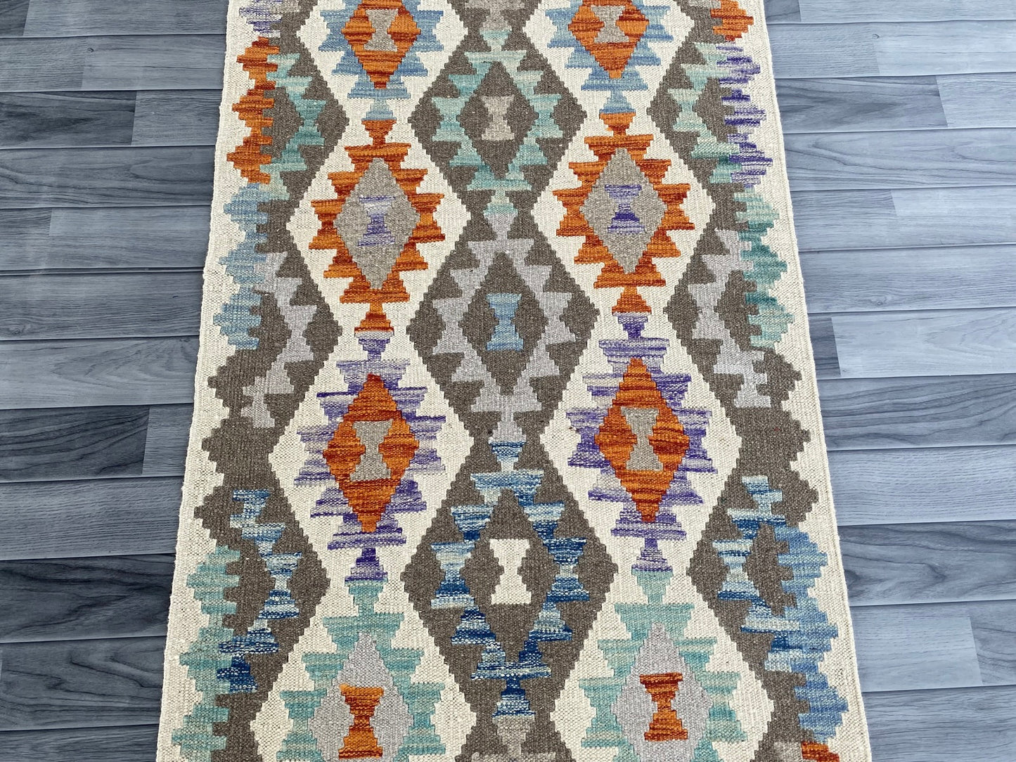 Handmade Afghan Chobi Kilim Hallway Runner Rug 290 CM x 84 CM ( SS # 180 )