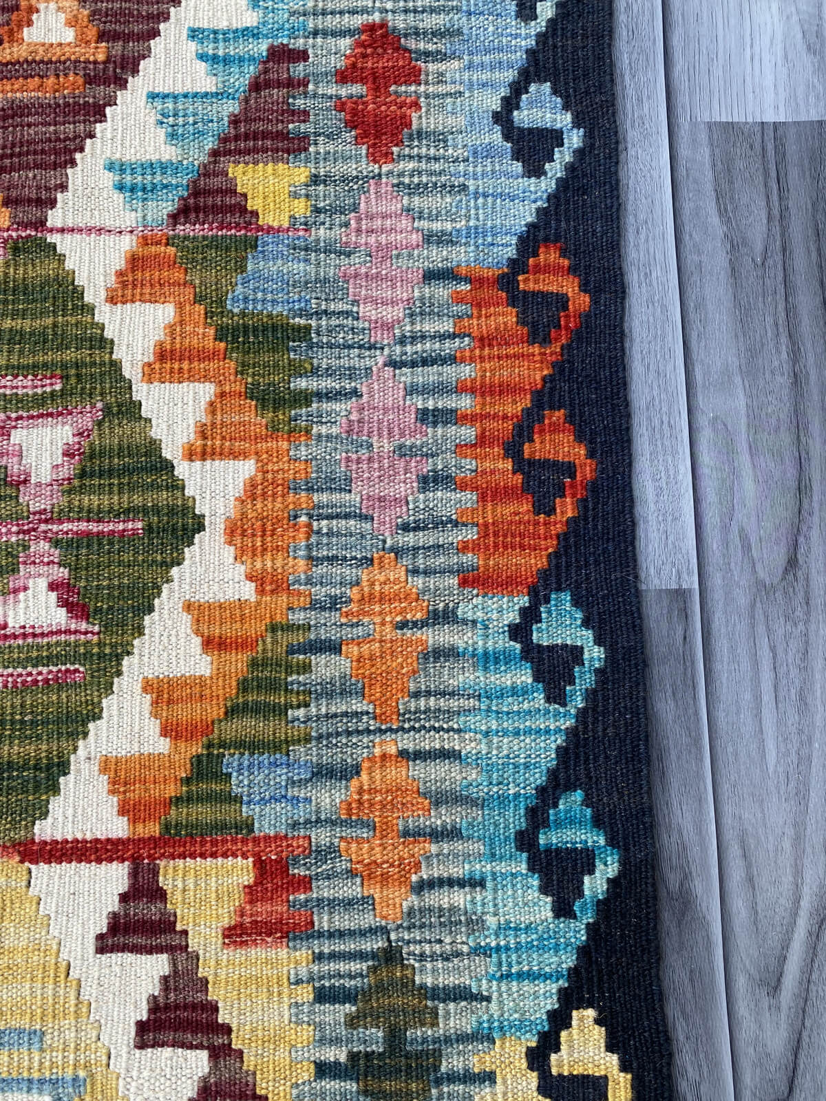 Handmade Flat Weave Kilim Rug (306 CM x 80 CM) SK#1058
