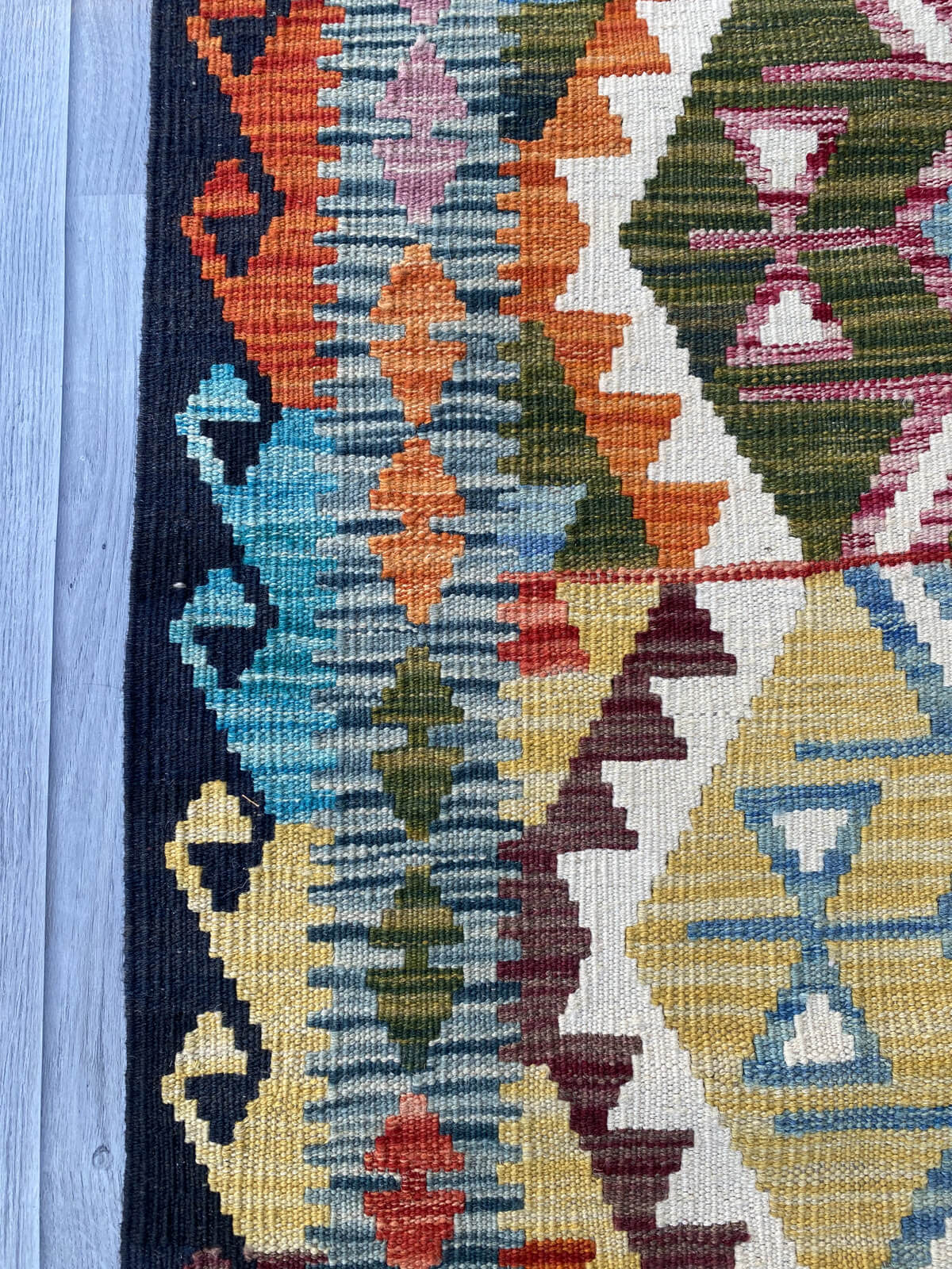 Handmade Flat Weave Kilim Rug (306 CM x 80 CM) SK#1058