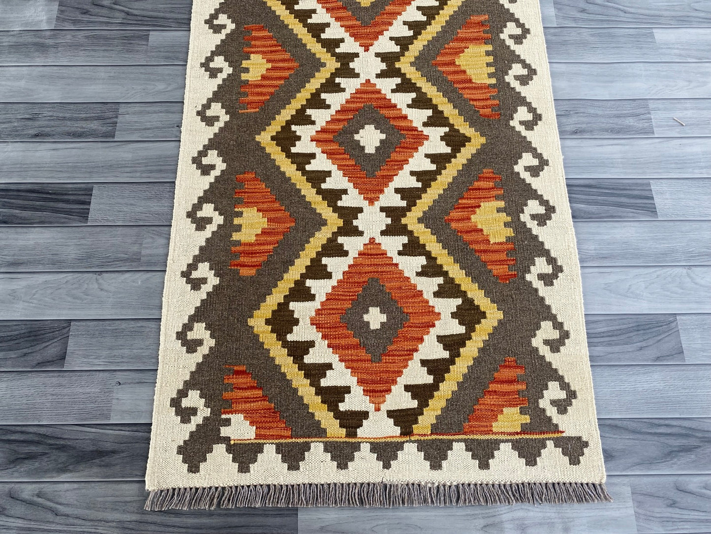 Handmade Afghan Chobi Kilim Hallway Runner Rug 291 CM x 83 CM ( SS # 179 )