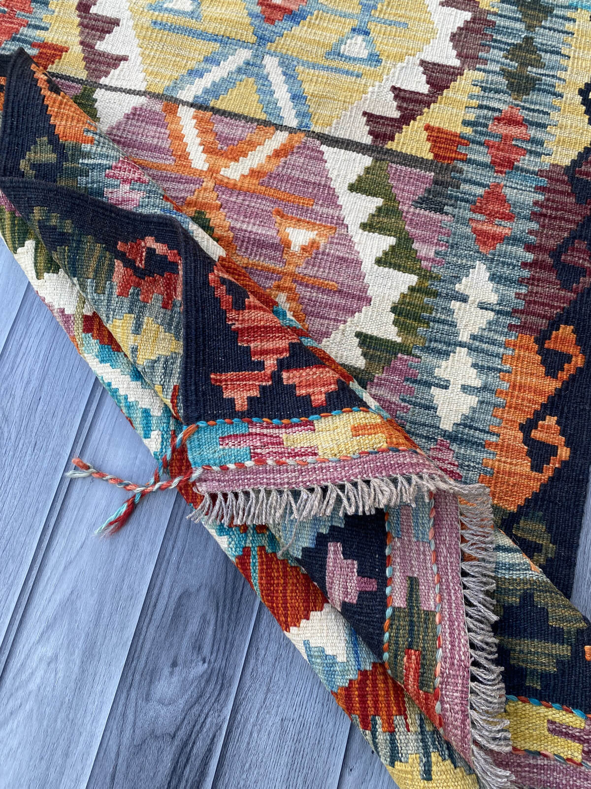 Handmade Flat Weave Kilim Rug (306 CM x 80 CM) SK#1058