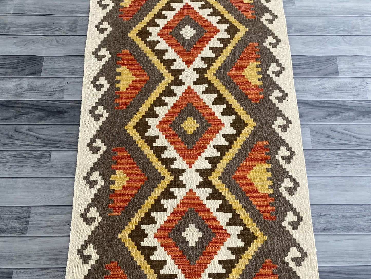 Handmade Afghan Chobi Kilim Hallway Runner Rug 291 CM x 83 CM ( SS # 179 )