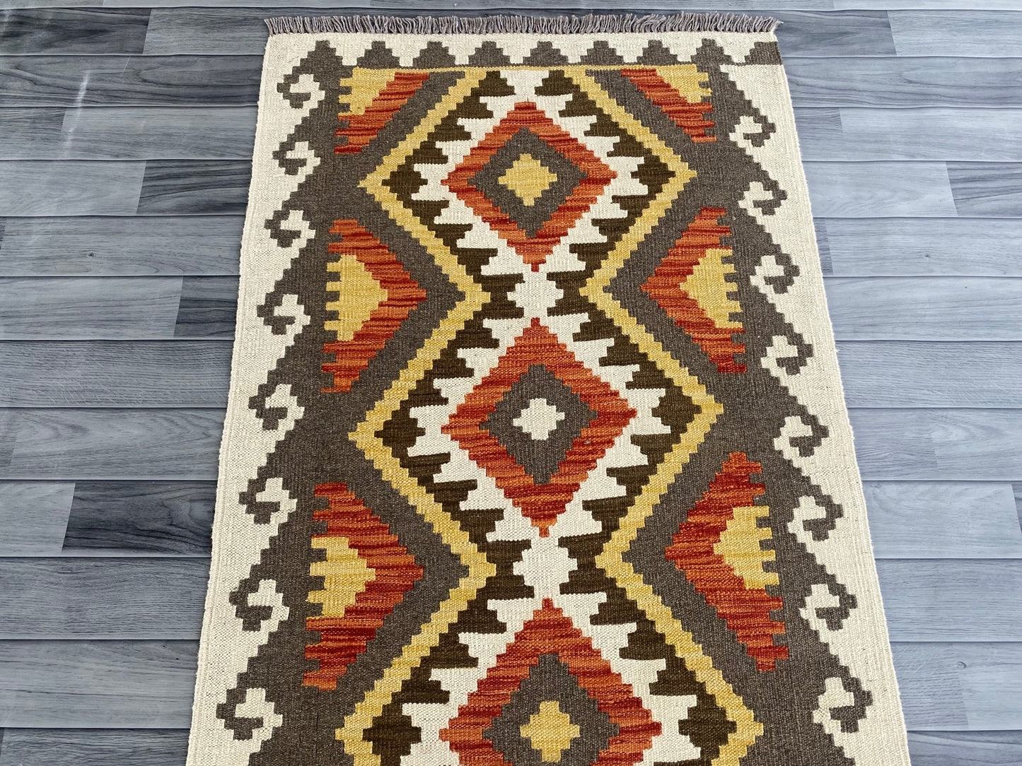 Handmade Afghan Chobi Kilim Hallway Runner Rug 291 CM x 83 CM ( SS # 179 )