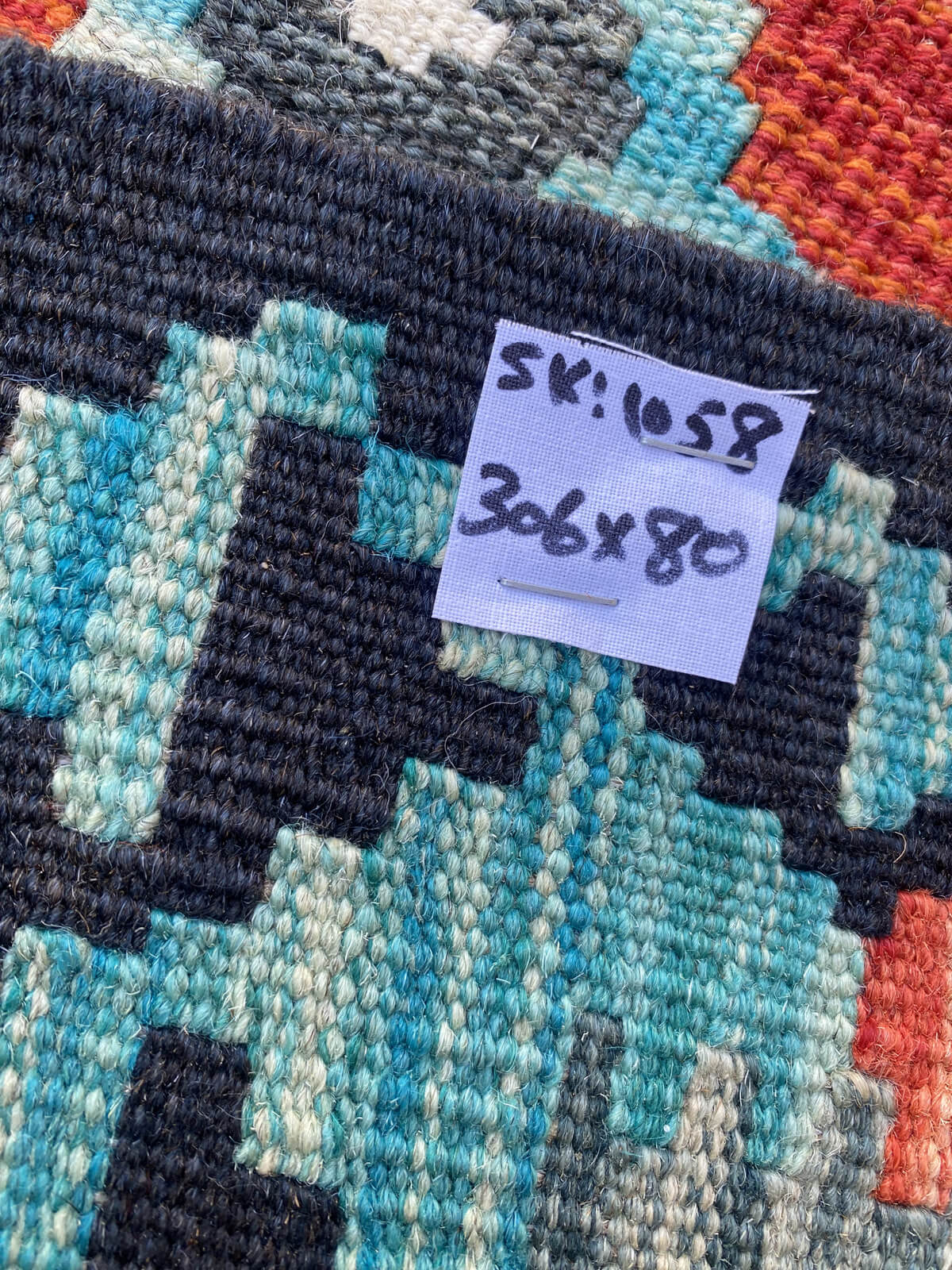 Handmade Flat Weave Kilim Rug (306 CM x 80 CM) SK#1058