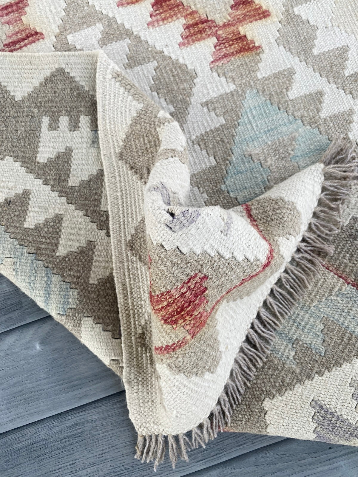 Handmade Afghan Chobi Kilim Hallway Runner Rug 304 CM x 83 CM ( SS # 178 )