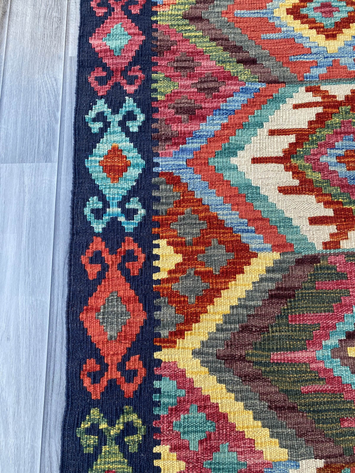 Handmade Flat Weave Kilim Rug (303 CM x 84 CM) SK#1059