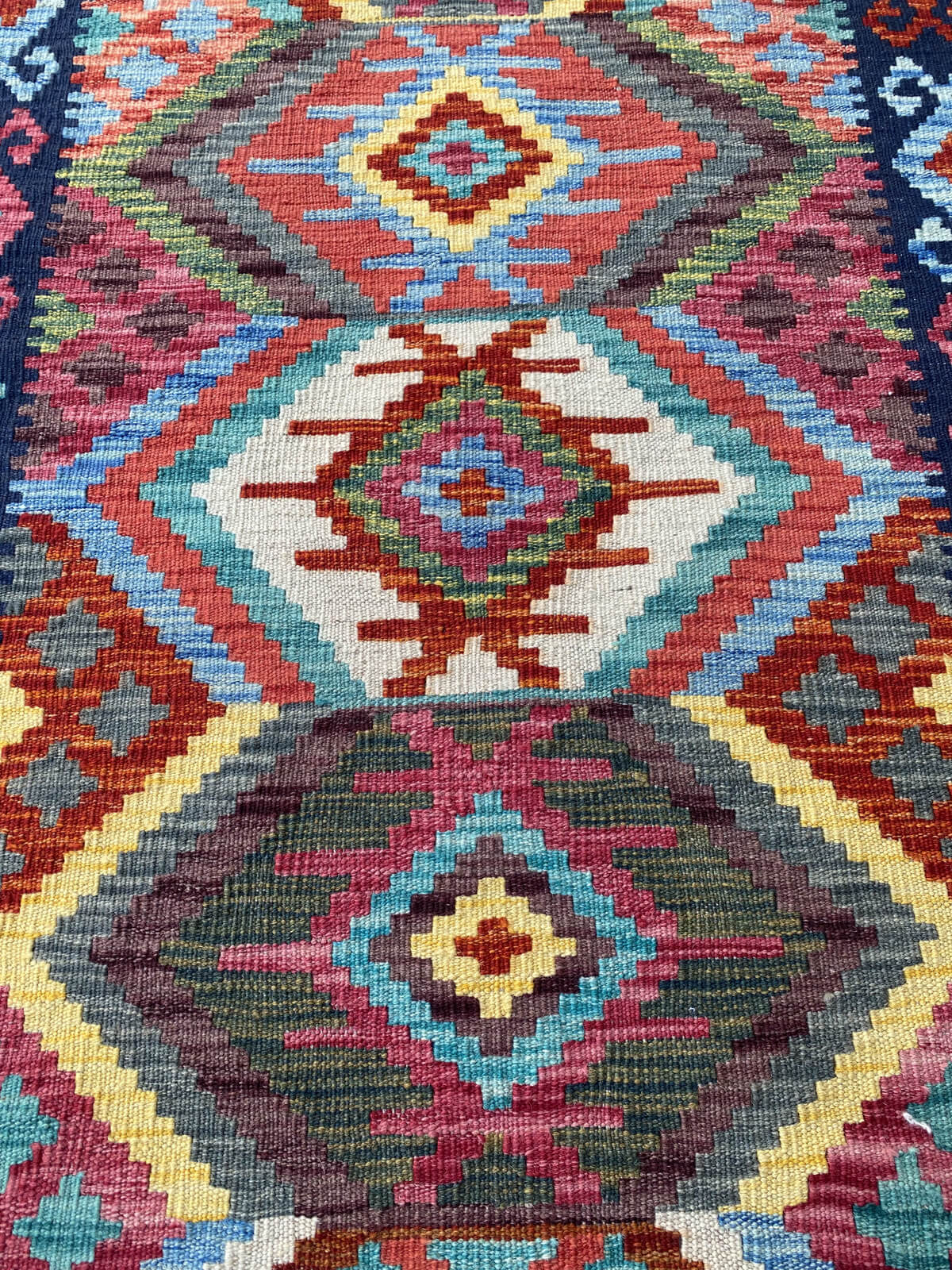 Handmade Flat Weave Kilim Rug (303 CM x 84 CM) SK#1059