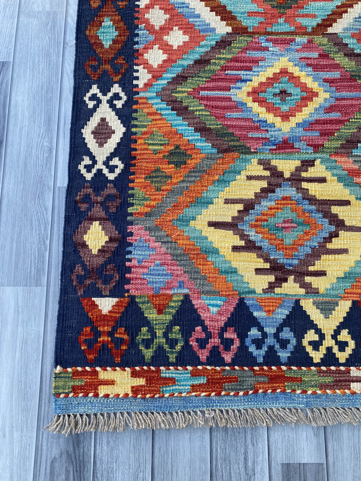 Handmade Flat Weave Kilim Rug (303 CM x 84 CM) SK#1059