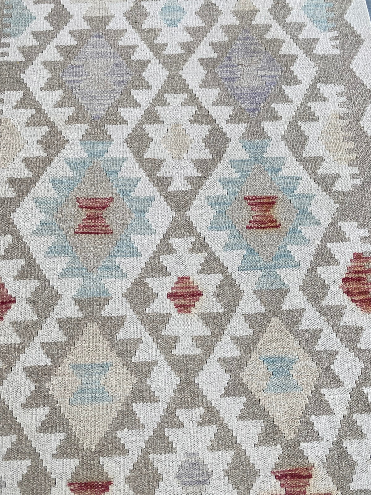 Handmade Afghan Chobi Kilim Hallway Runner Rug 304 CM x 83 CM ( SS # 178 )