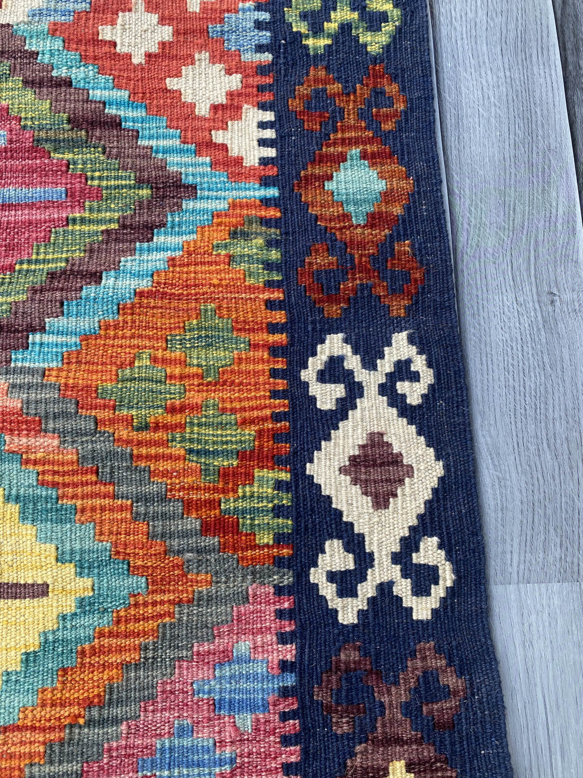 Handmade Flat Weave Kilim Rug (303 CM x 84 CM) SK#1059