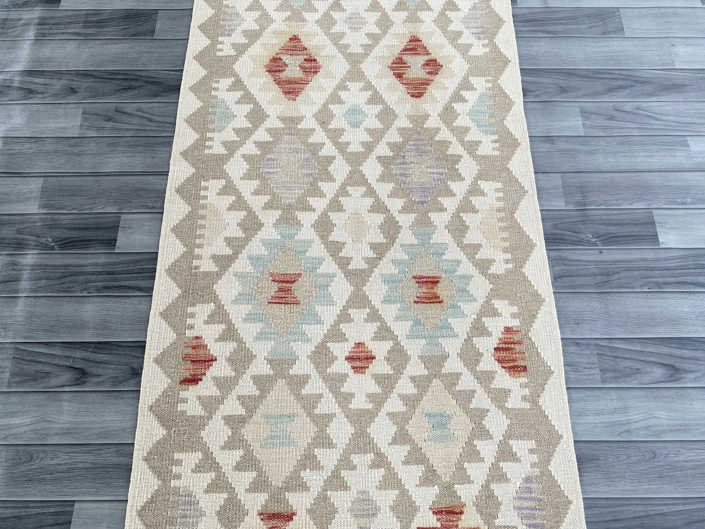 Handmade Afghan Chobi Kilim Hallway Runner Rug 304 CM x 83 CM ( SS # 178 )