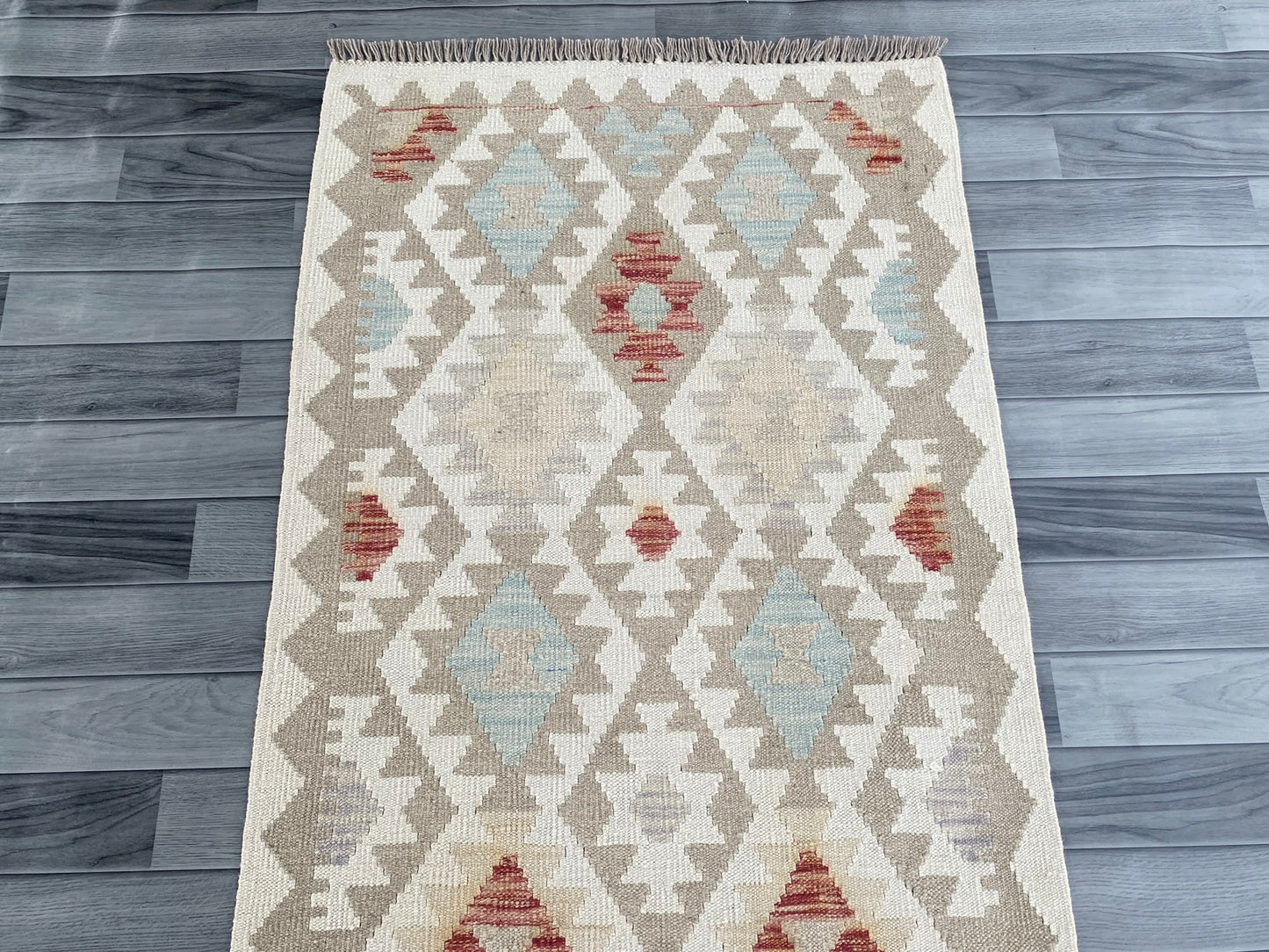 Handmade Afghan Chobi Kilim Hallway Runner Rug 304 CM x 83 CM ( SS # 178 )