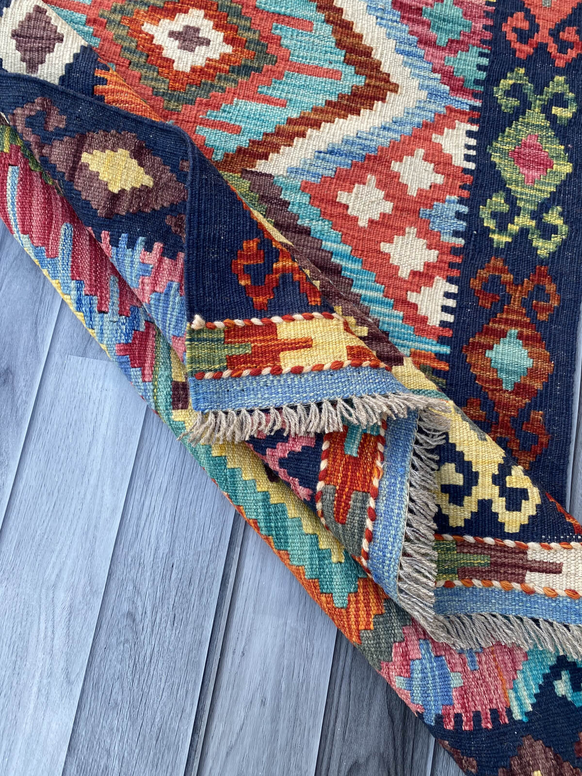 Handmade Flat Weave Kilim Rug (303 CM x 84 CM) SK#1059