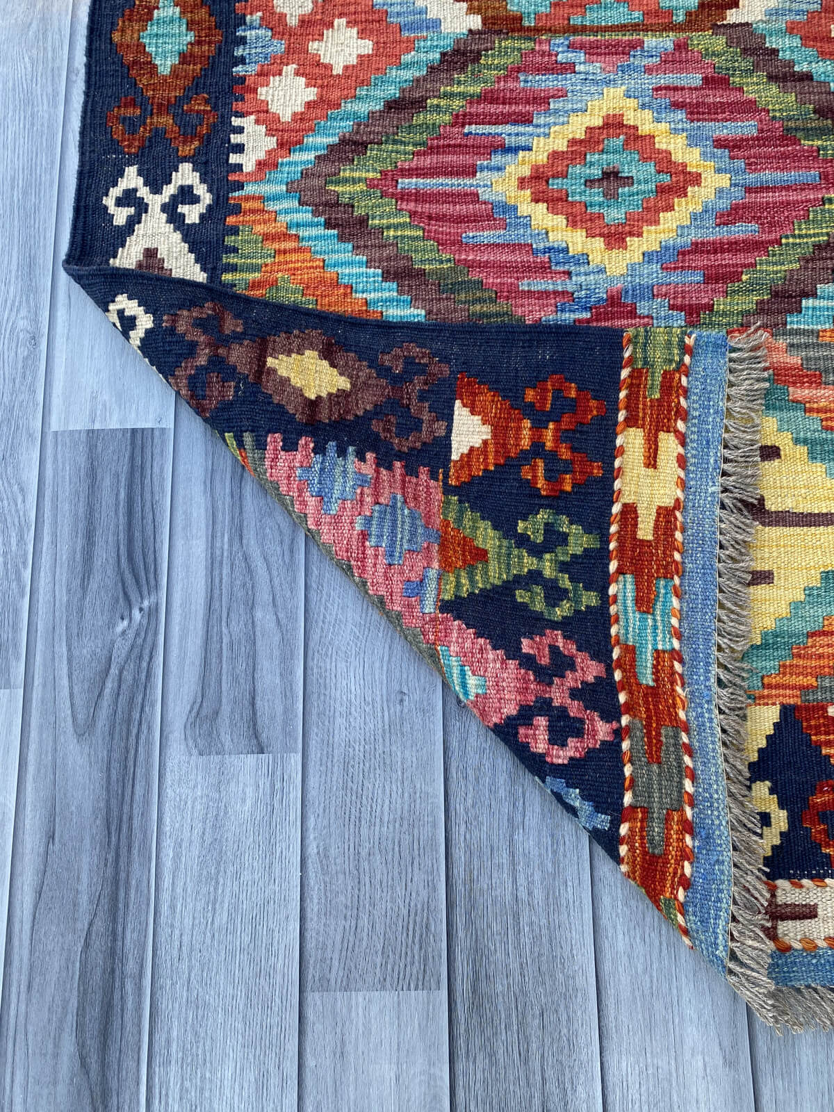 Handmade Flat Weave Kilim Rug (303 CM x 84 CM) SK#1059