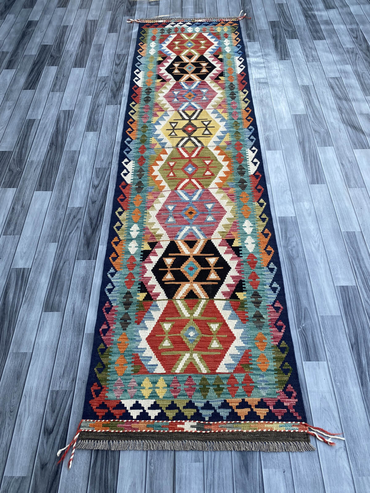 Handmade Flat Weave Kilim Rug (305 CM x 81 CM) SK#1060
