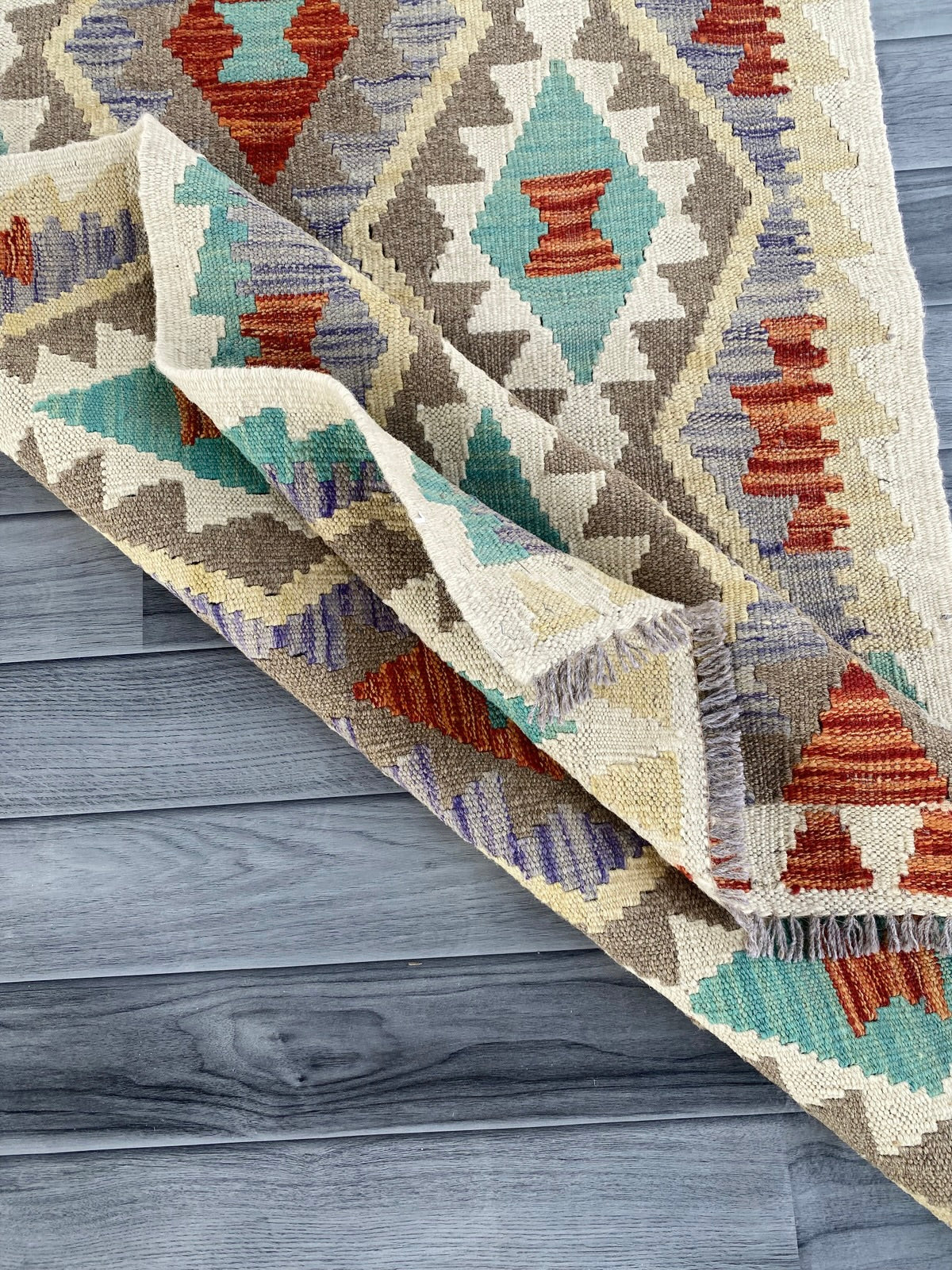 Handmade Afghan Chobi Kilim Hallway Runner Rug 291 CM x 85 CM ( SS # 177 )