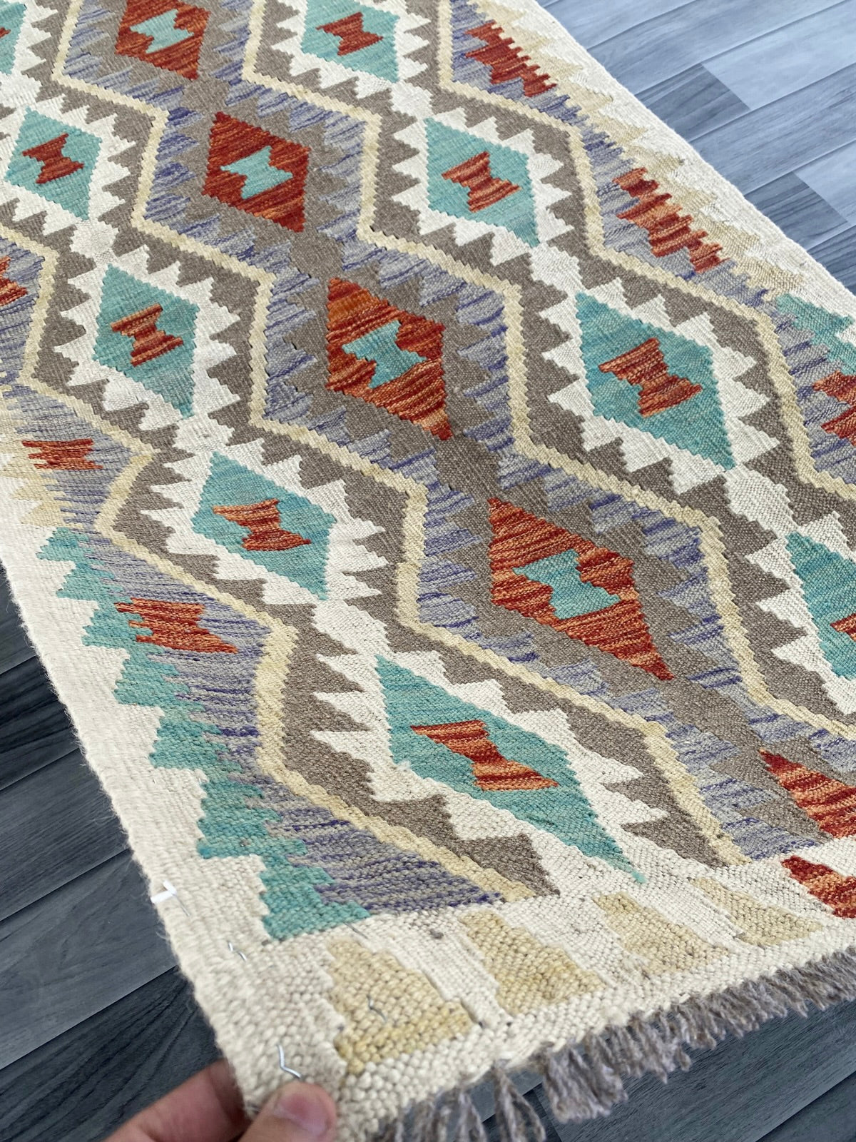 Handmade Afghan Chobi Kilim Hallway Runner Rug 291 CM x 85 CM ( SS # 177 )