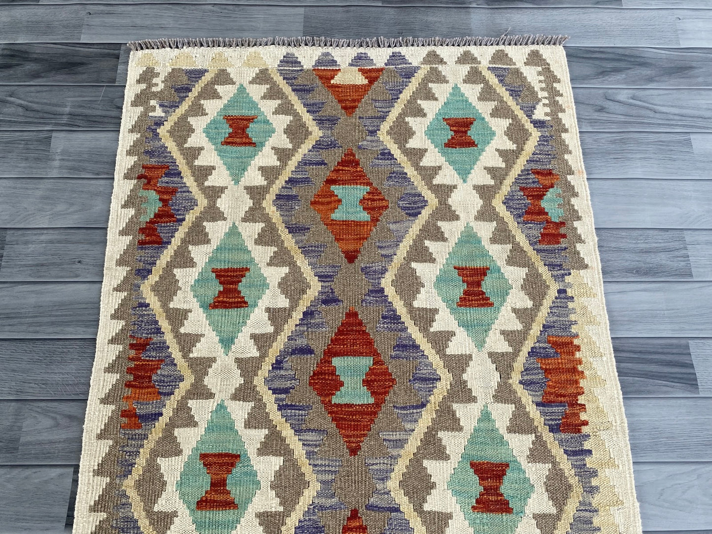 Handmade Afghan Chobi Kilim Hallway Runner Rug 291 CM x 85 CM ( SS # 177 )