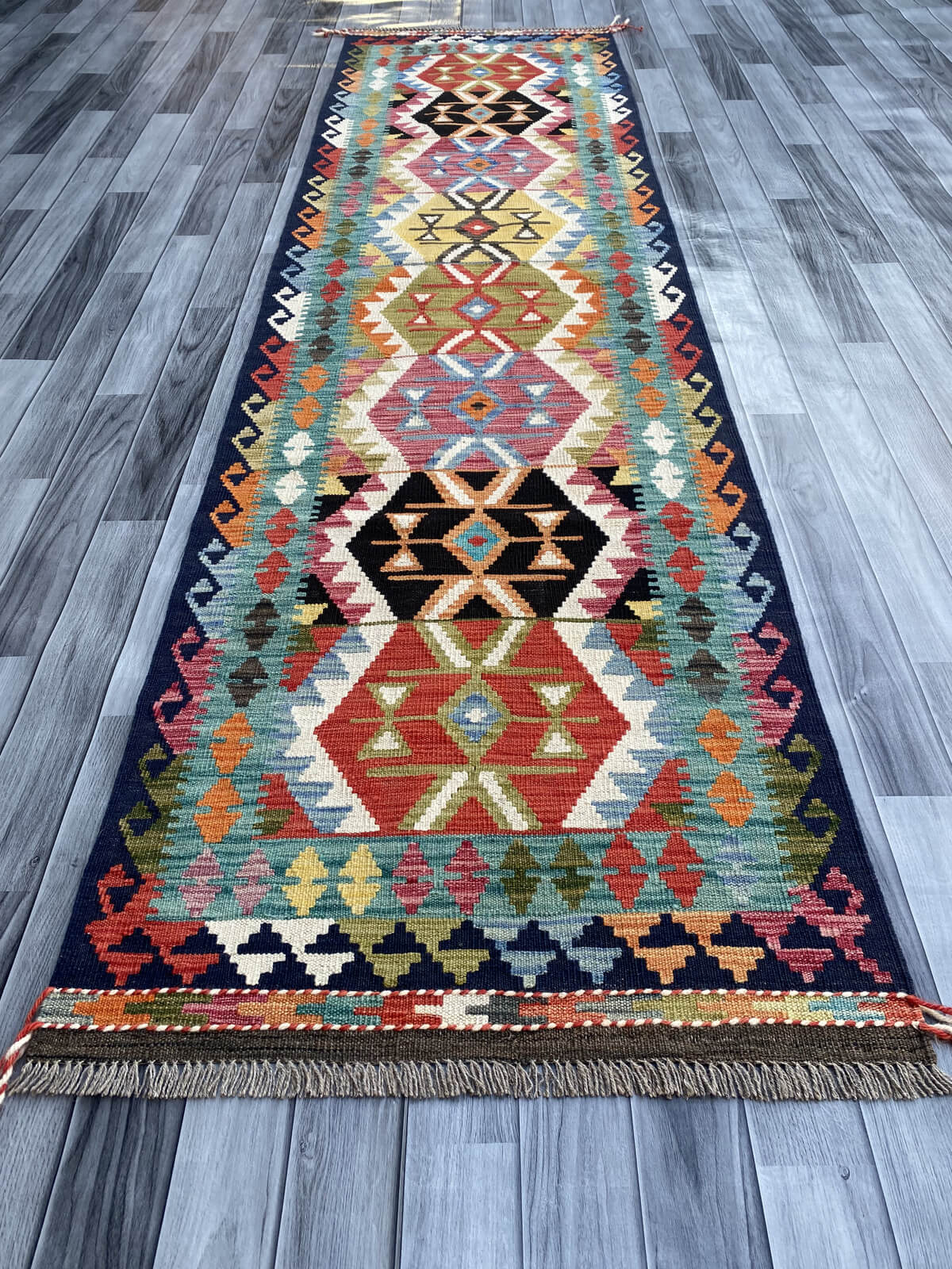 Handmade Flat Weave Kilim Rug (305 CM x 81 CM) SK#1060