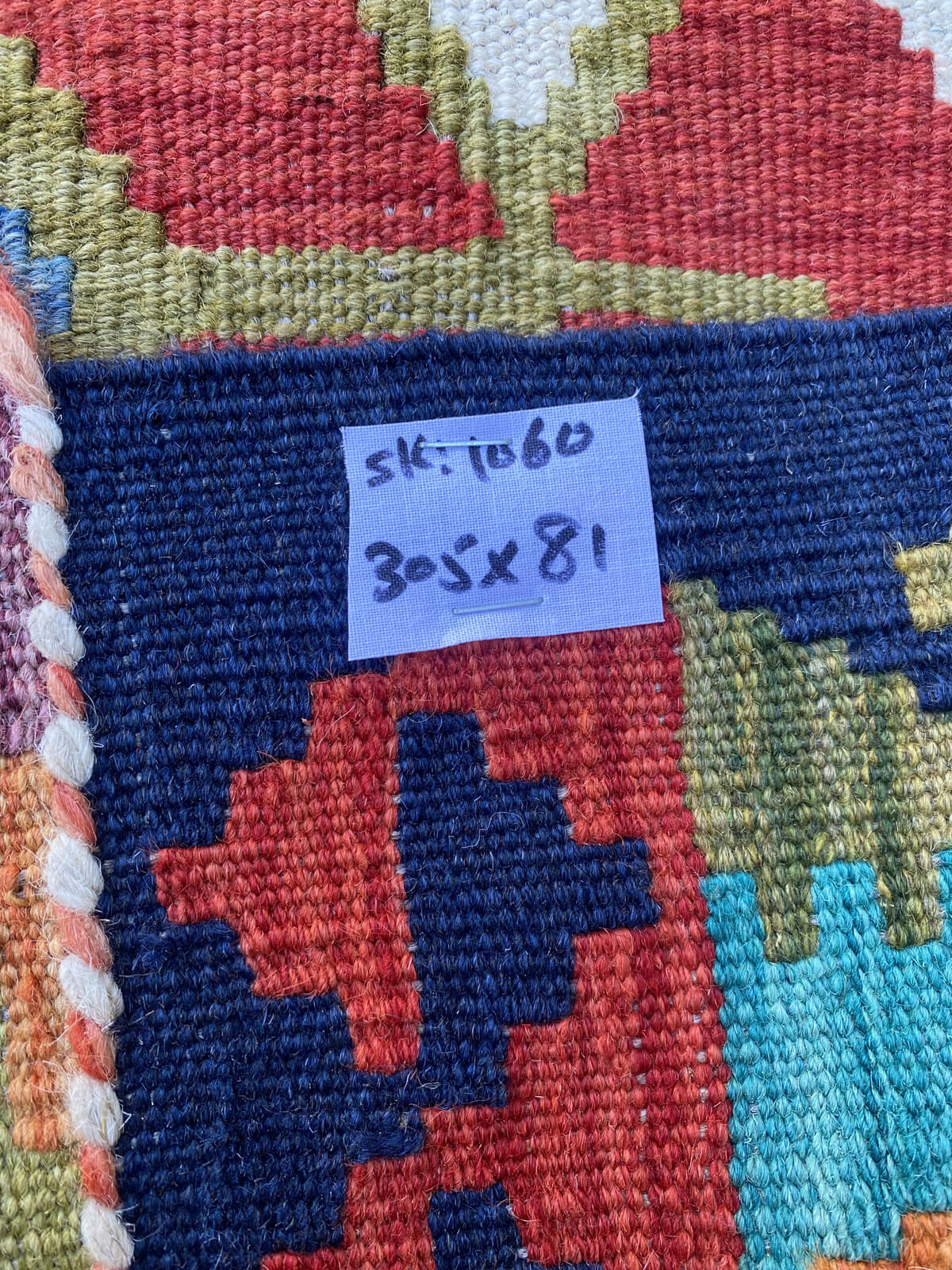 Handmade Flat Weave Kilim Rug (305 CM x 81 CM) SK#1060