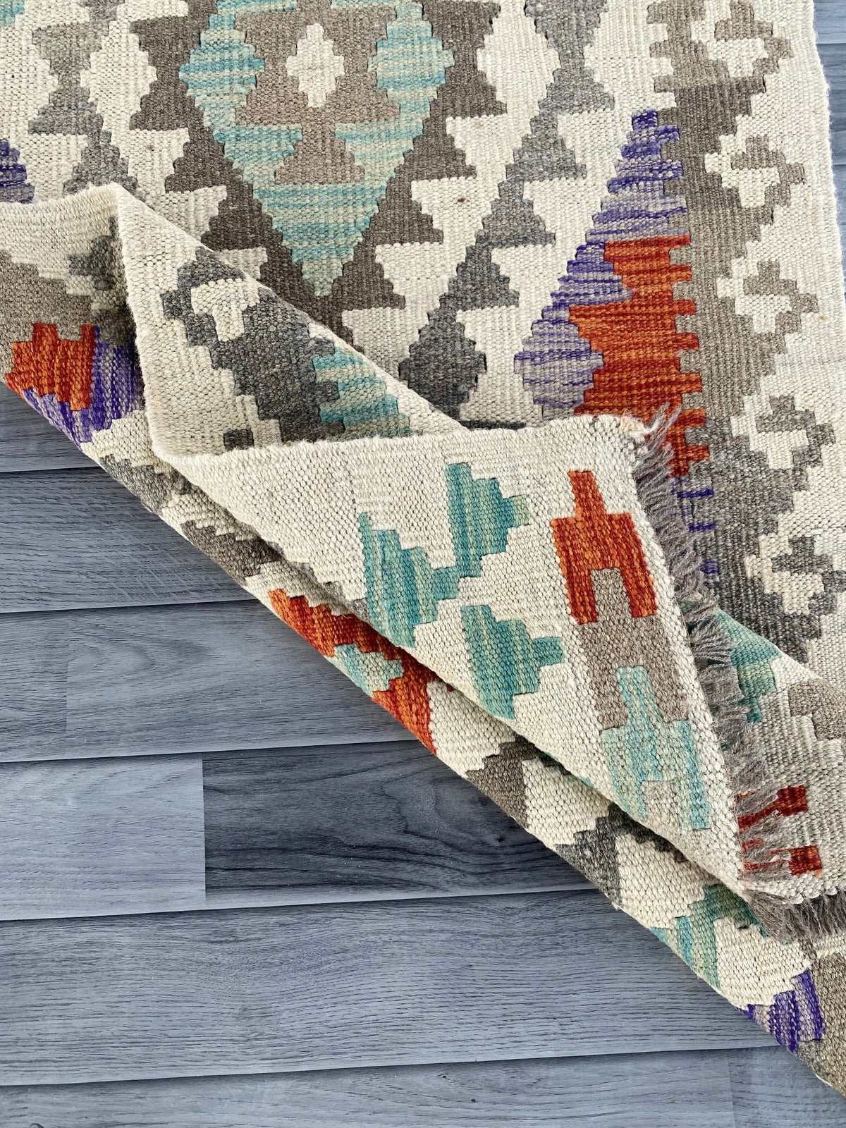 Handmade Afghan Chobi Kilim Hallway Runner Rug 290 CM x 75 CM ( SS # 176 )