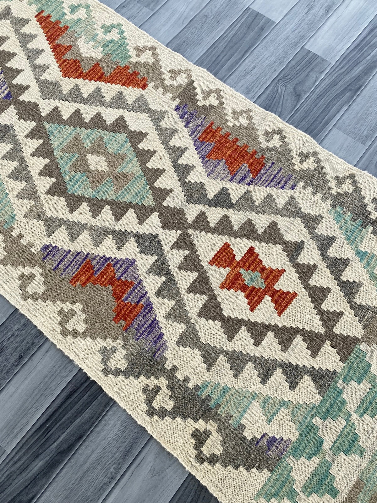 Handmade Afghan Chobi Kilim Hallway Runner Rug 290 CM x 75 CM ( SS # 176 )