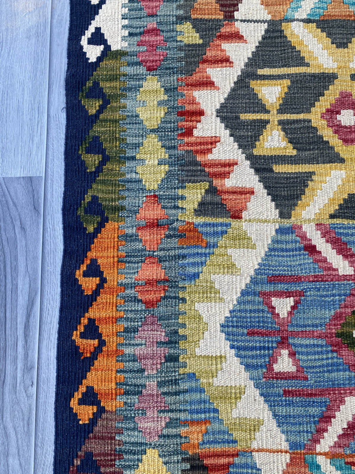 Handmade Flat Weave Kilim Rug (303 CM x 83 CM) SK#1061