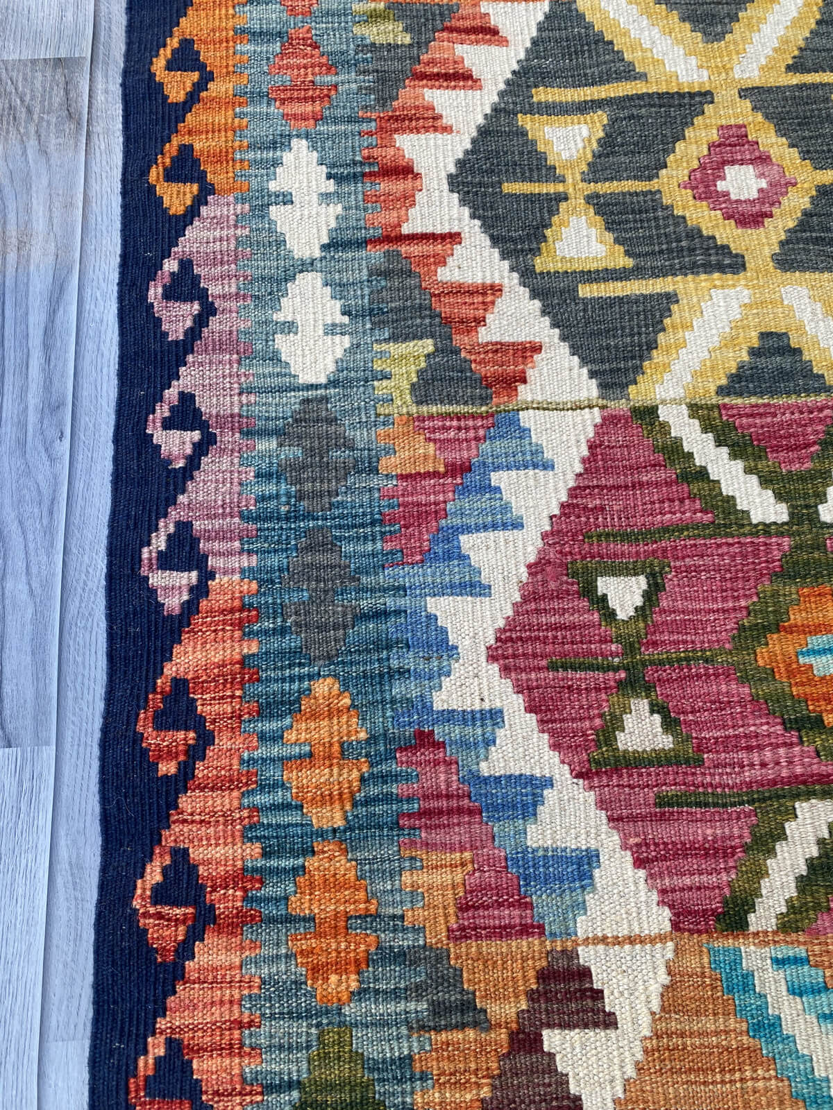 Handmade Flat Weave Kilim Rug (303 CM x 83 CM) SK#1061