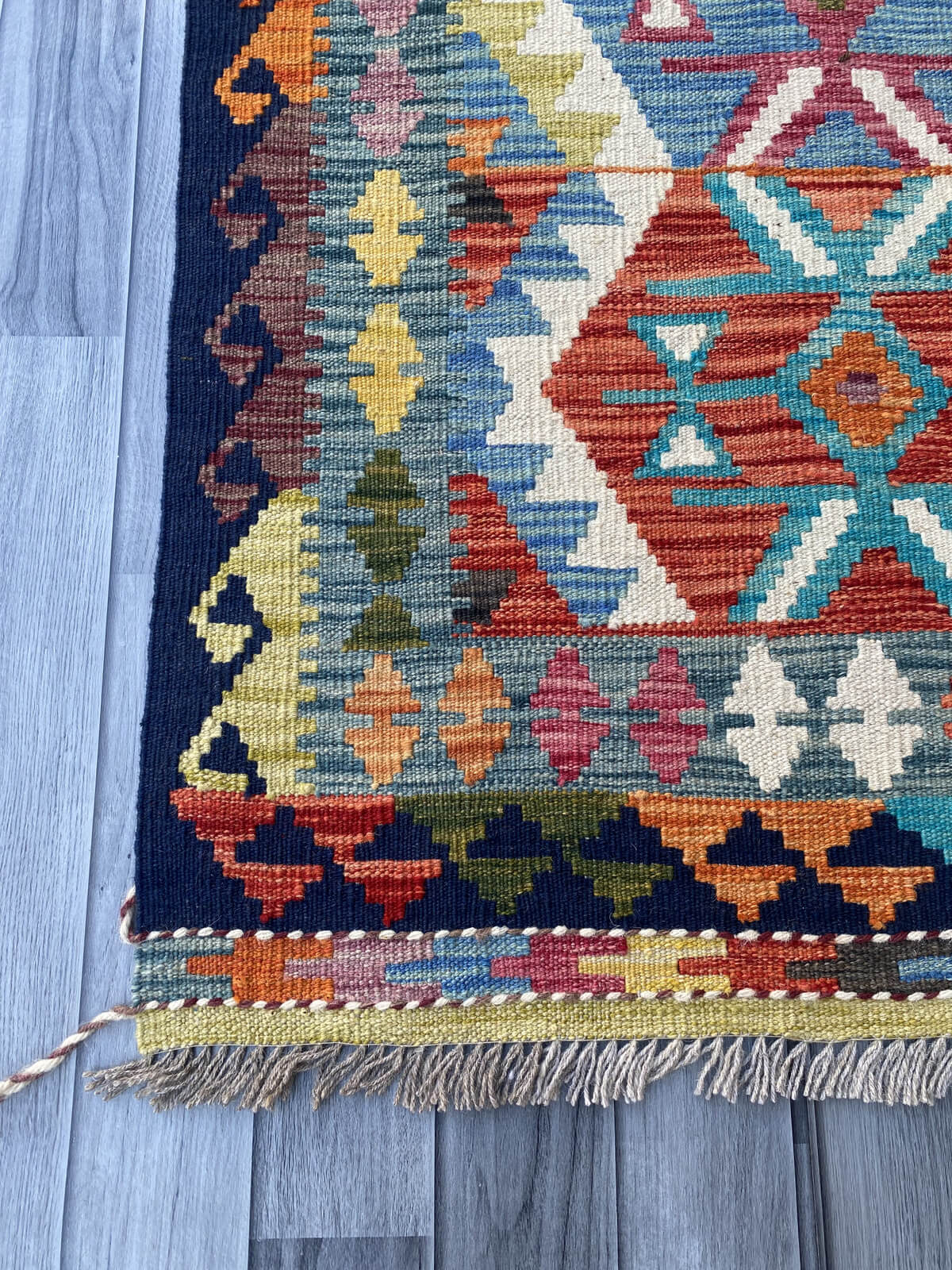 Handmade Flat Weave Kilim Rug (303 CM x 83 CM) SK#1061