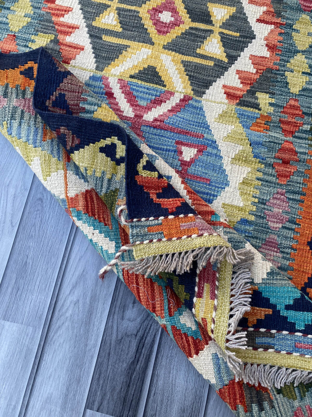 Handmade Flat Weave Kilim Rug (303 CM x 83 CM) SK#1061
