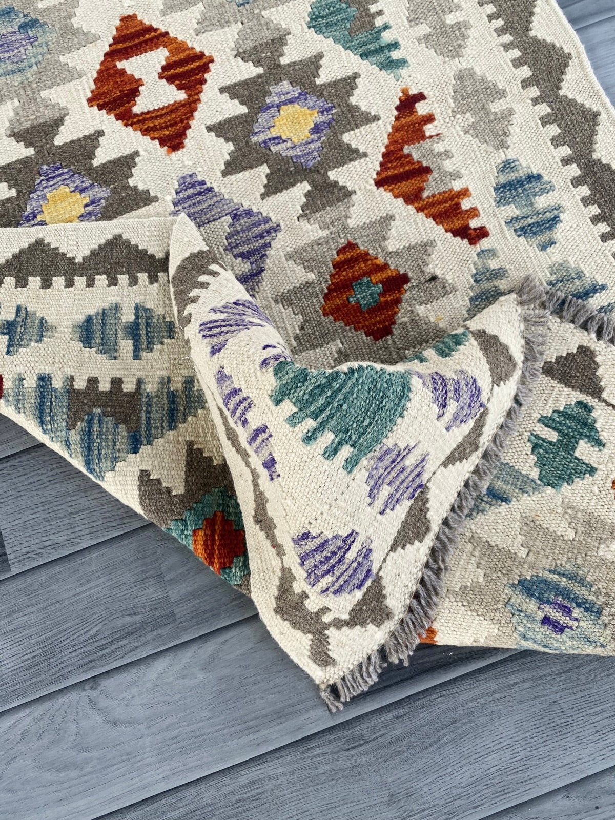 Handmade Afghan Chobi Kilim Hallway Runner Rug 292 CM x 80 CM ( SS # 175 )