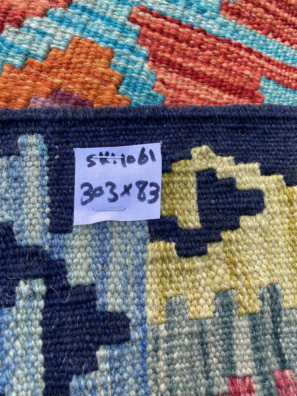 Handmade Flat Weave Kilim Rug (303 CM x 83 CM) SK#1061