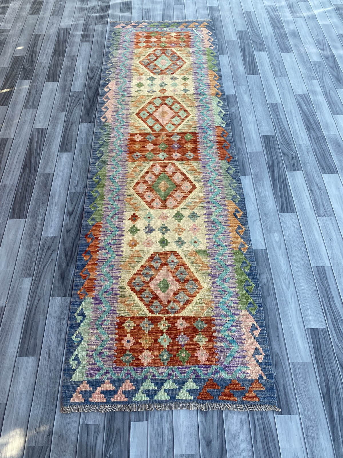 Handmade Flat Weave Kilim Rug (282 CM x 87 CM) SK#1062