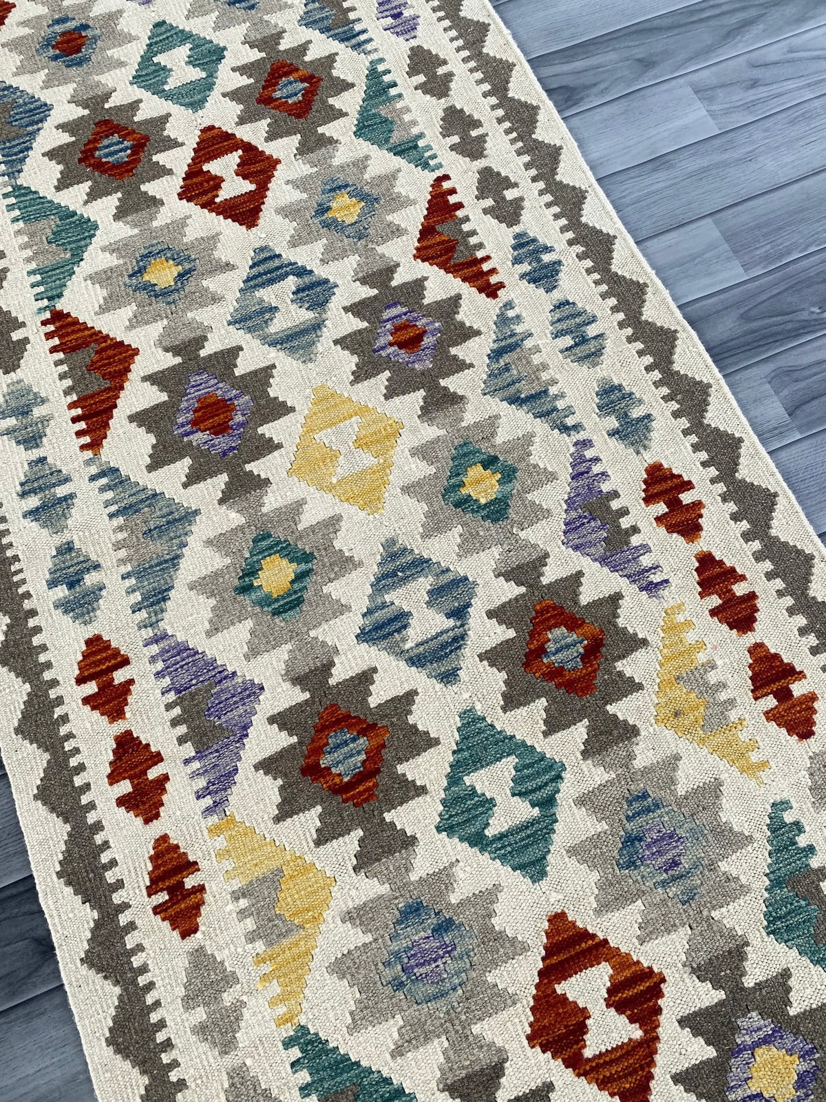 Handmade Afghan Chobi Kilim Hallway Runner Rug 292 CM x 80 CM ( SS # 175 )