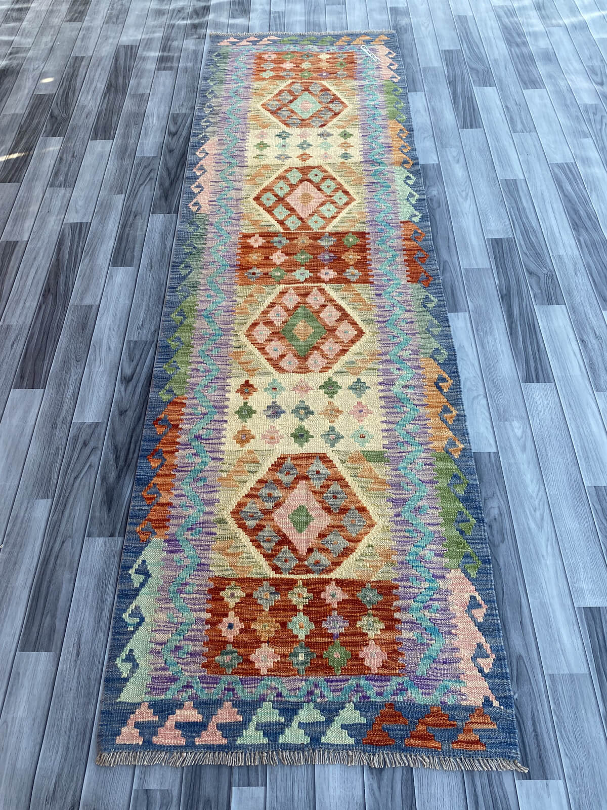Handmade Flat Weave Kilim Rug (282 CM x 87 CM) SK#1062