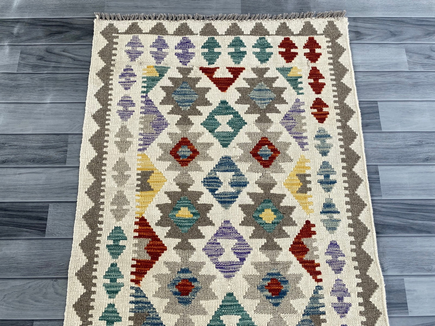 Handmade Afghan Chobi Kilim Hallway Runner Rug 292 CM x 80 CM ( SS # 175 )