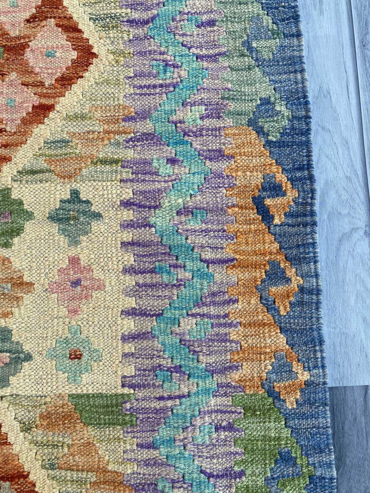 Handmade Flat Weave Kilim Rug (282 CM x 87 CM) SK#1062