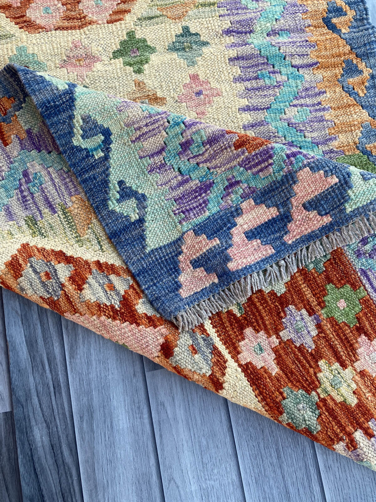 Handmade Flat Weave Kilim Rug (282 CM x 87 CM) SK#1062