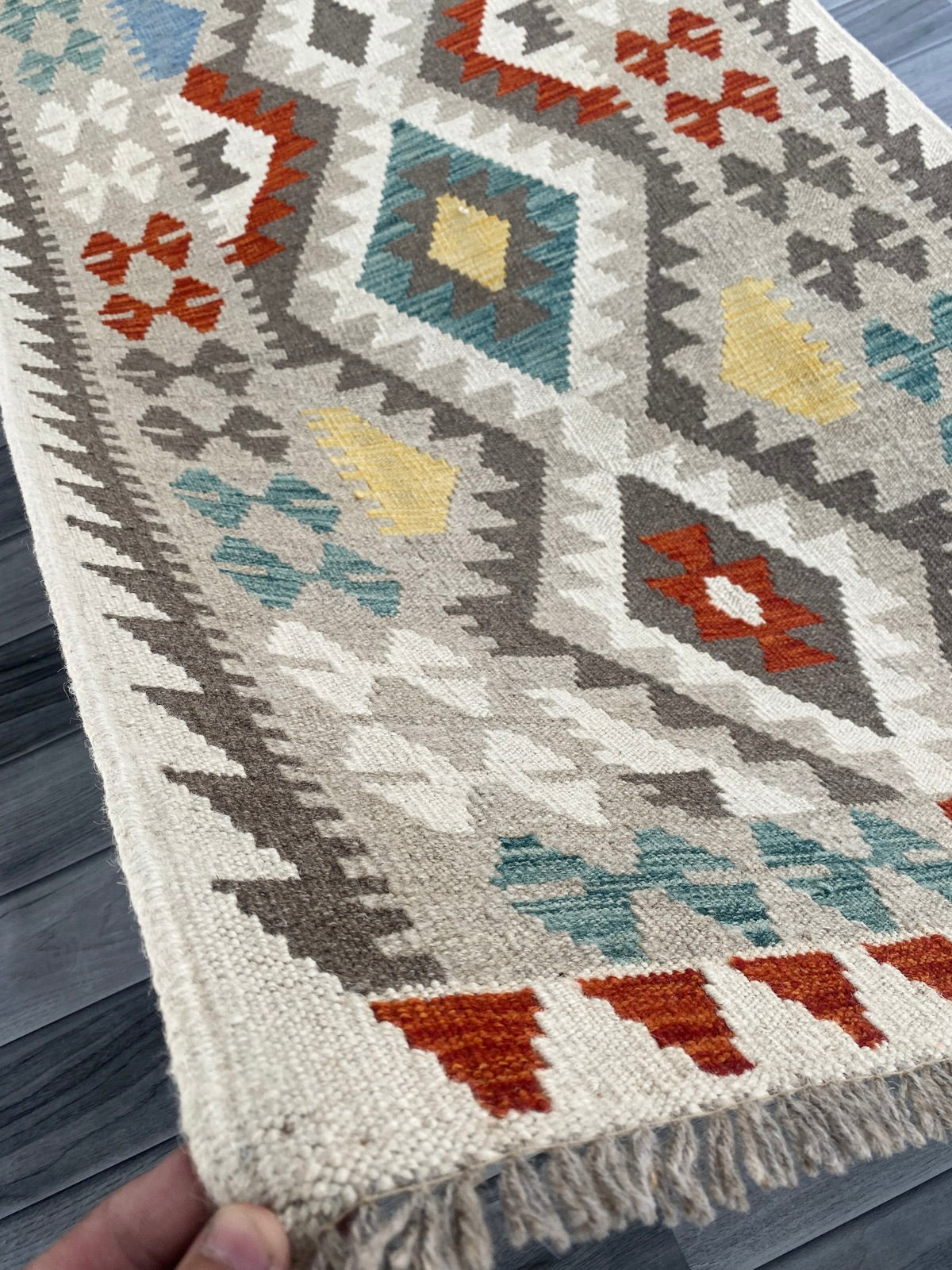Handmade Afghan Chobi Kilim Hallway Runner Rug 297 CM x 86 CM ( SS # 174 )