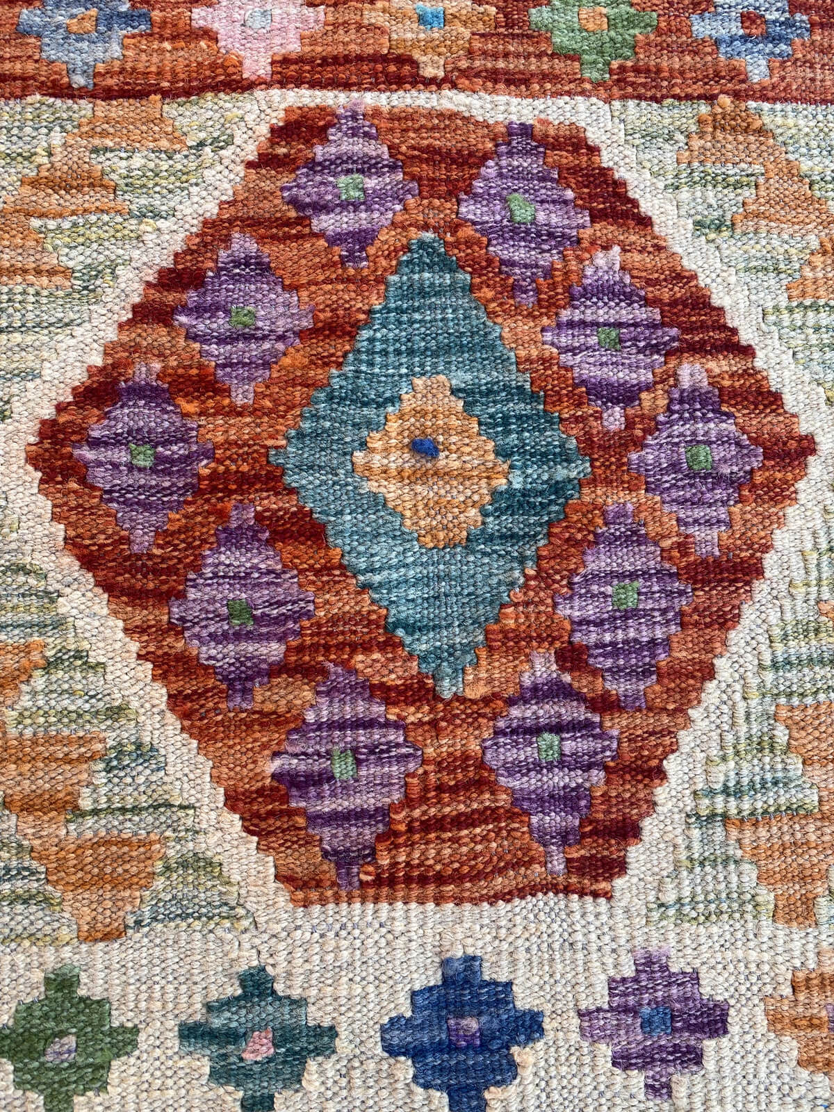 Handmade Flat Weave Kilim Rug (284 CM x 86 CM) SK#1064