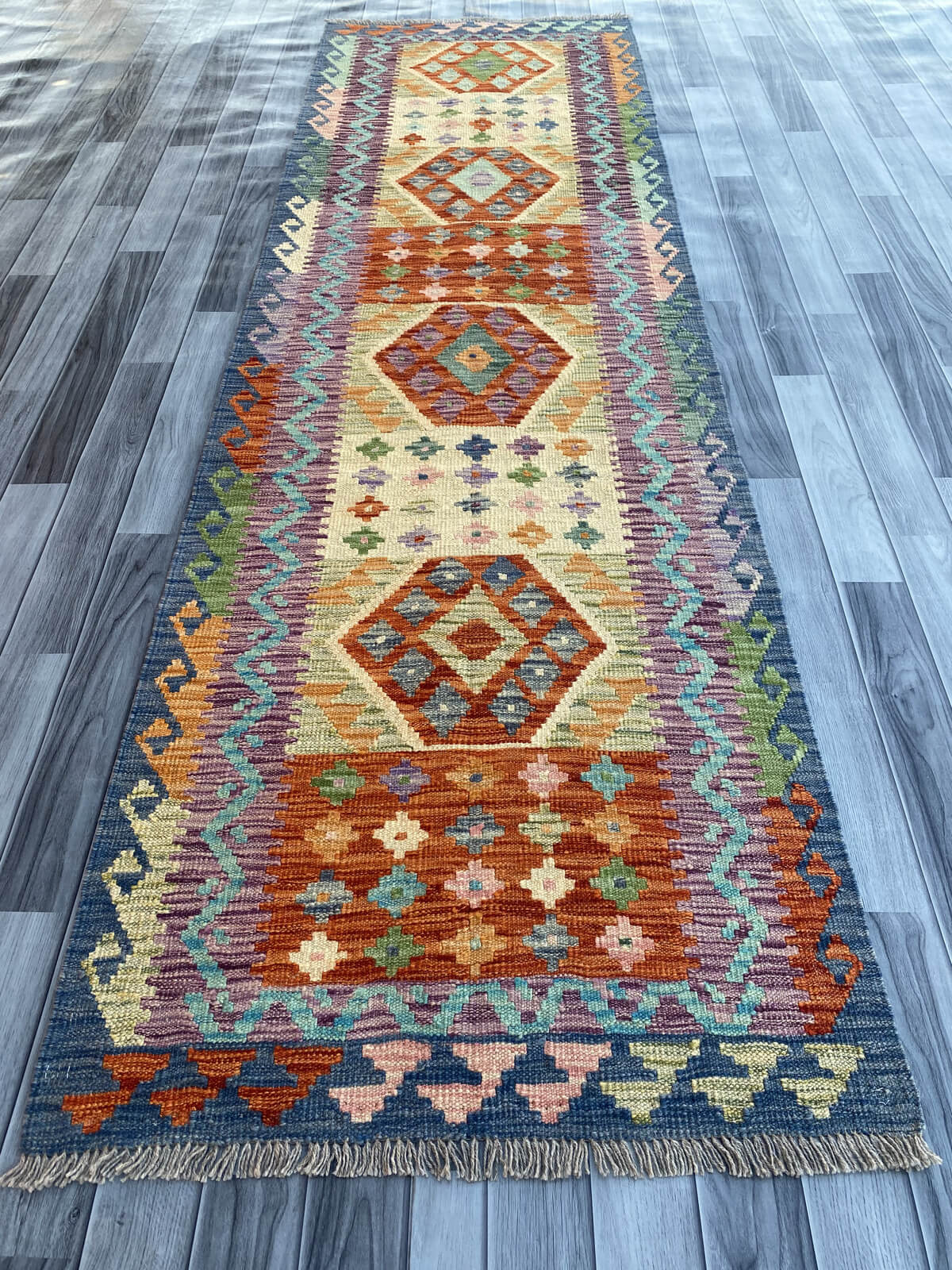 Handmade Flat Weave Kilim Rug (284 CM x 86 CM) SK#1064