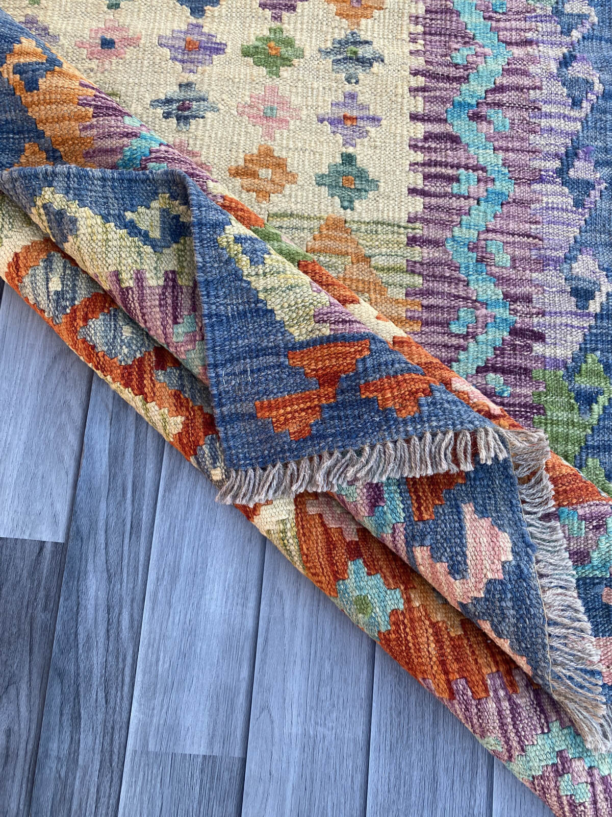 Handmade Flat Weave Kilim Rug (284 CM x 86 CM) SK#1064
