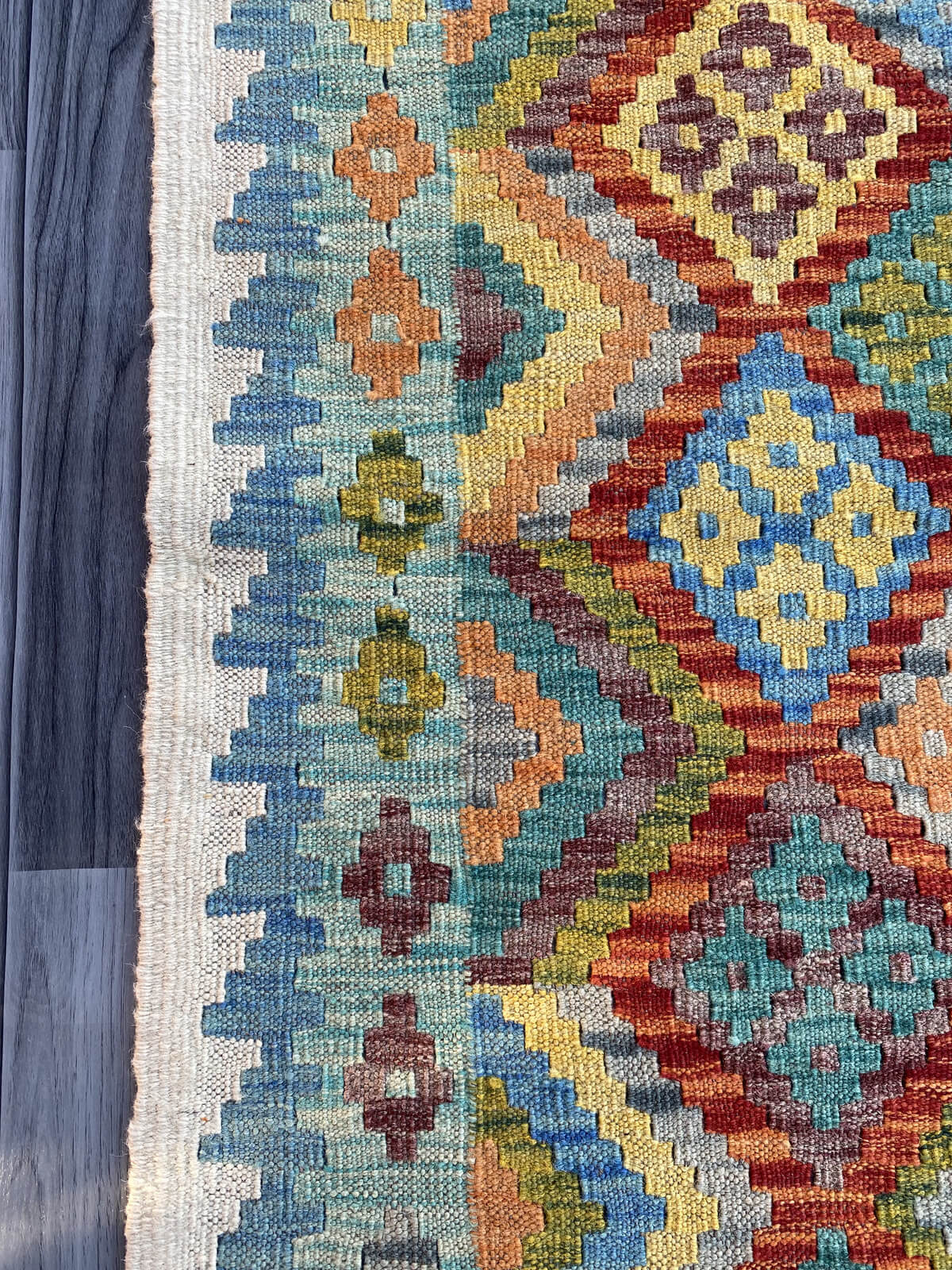 Handmade Flat Weave Kilim Rug (290 CM x 84 CM) SK#1065