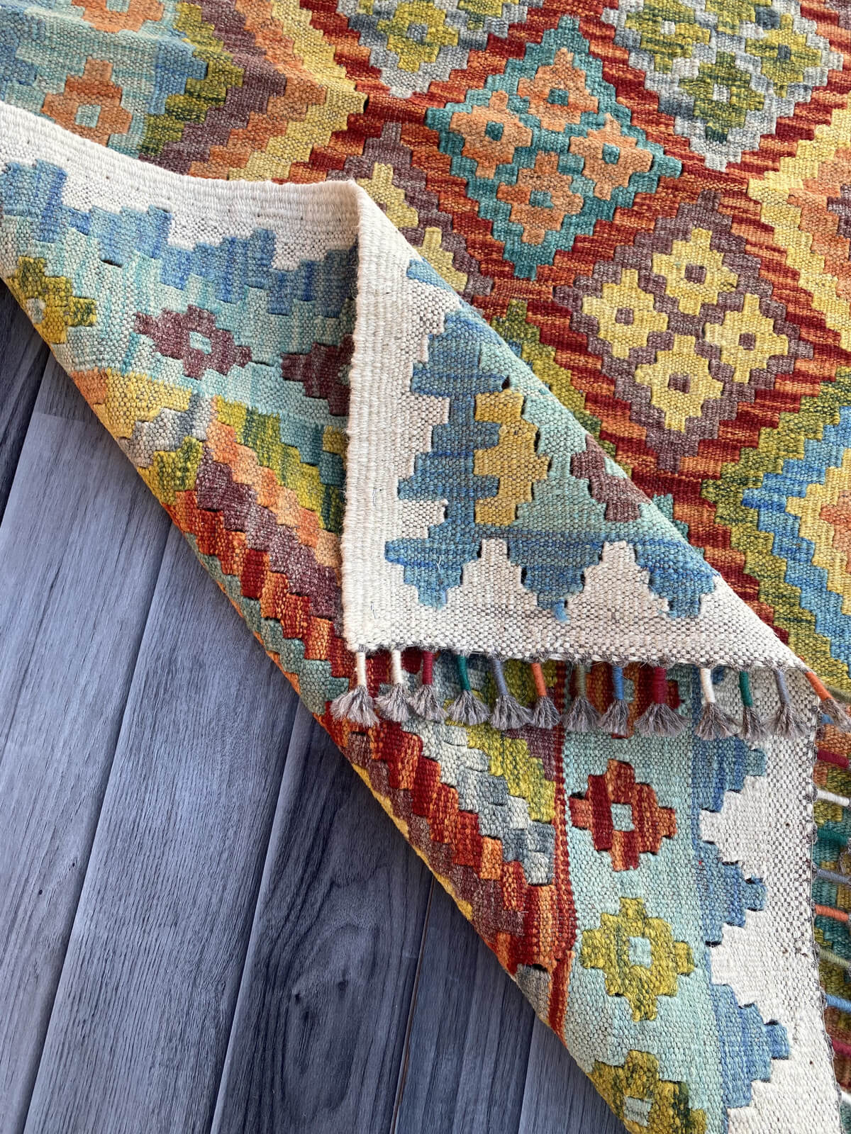 Handmade Flat Weave Kilim Rug (290 CM x 84 CM) SK#1065