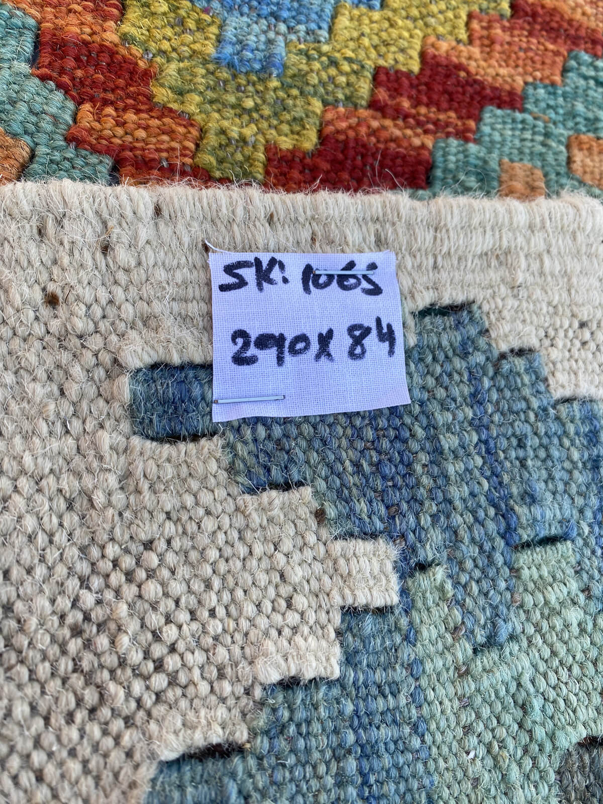 Handmade Flat Weave Kilim Rug (290 CM x 84 CM) SK#1065